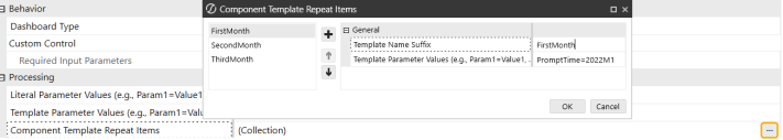 Yellow highlight box on ellipses to repeat the component added to this dashboard.