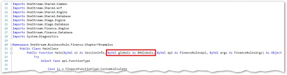 Figure 7.61 Below are some key functions when interacting with Globals: