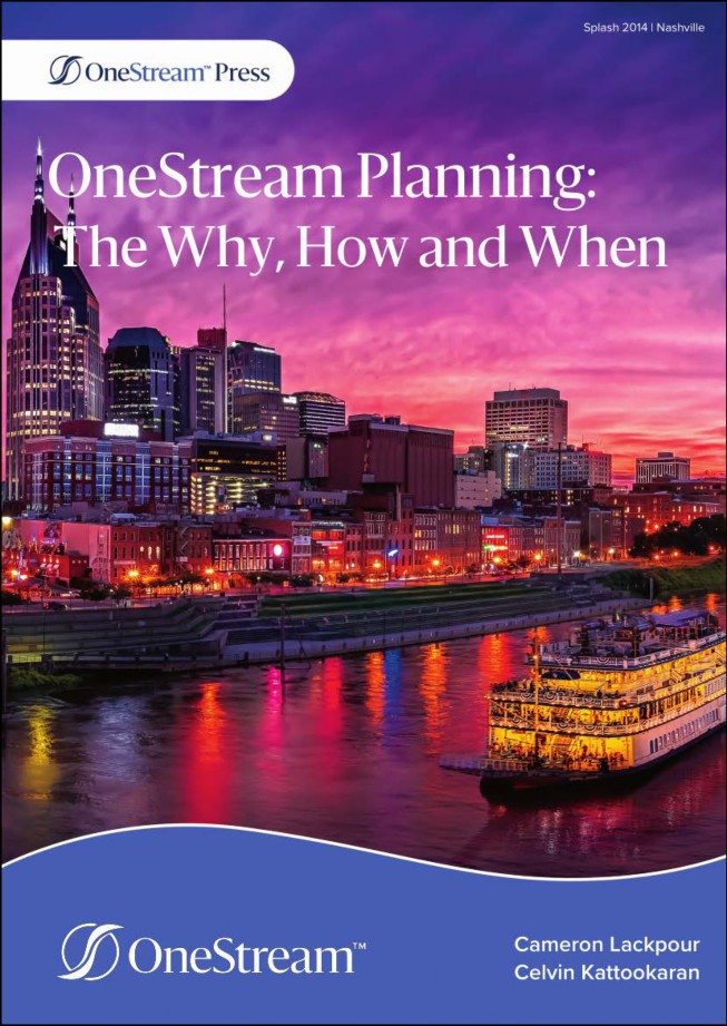 OneStream Planning: The Why, How and When cover