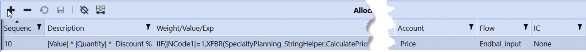 Figure 4.36 Calculating the price is done by calling an XFBR as shown below: