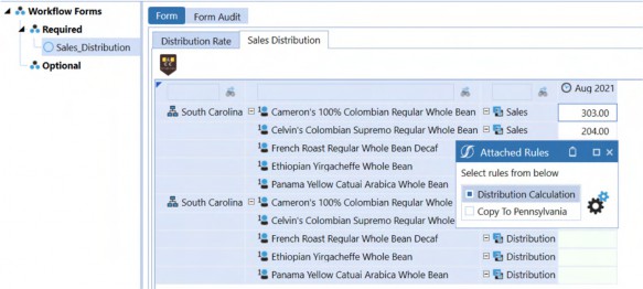 Figure 5.30 Planners can now select multiple rules and execute them.